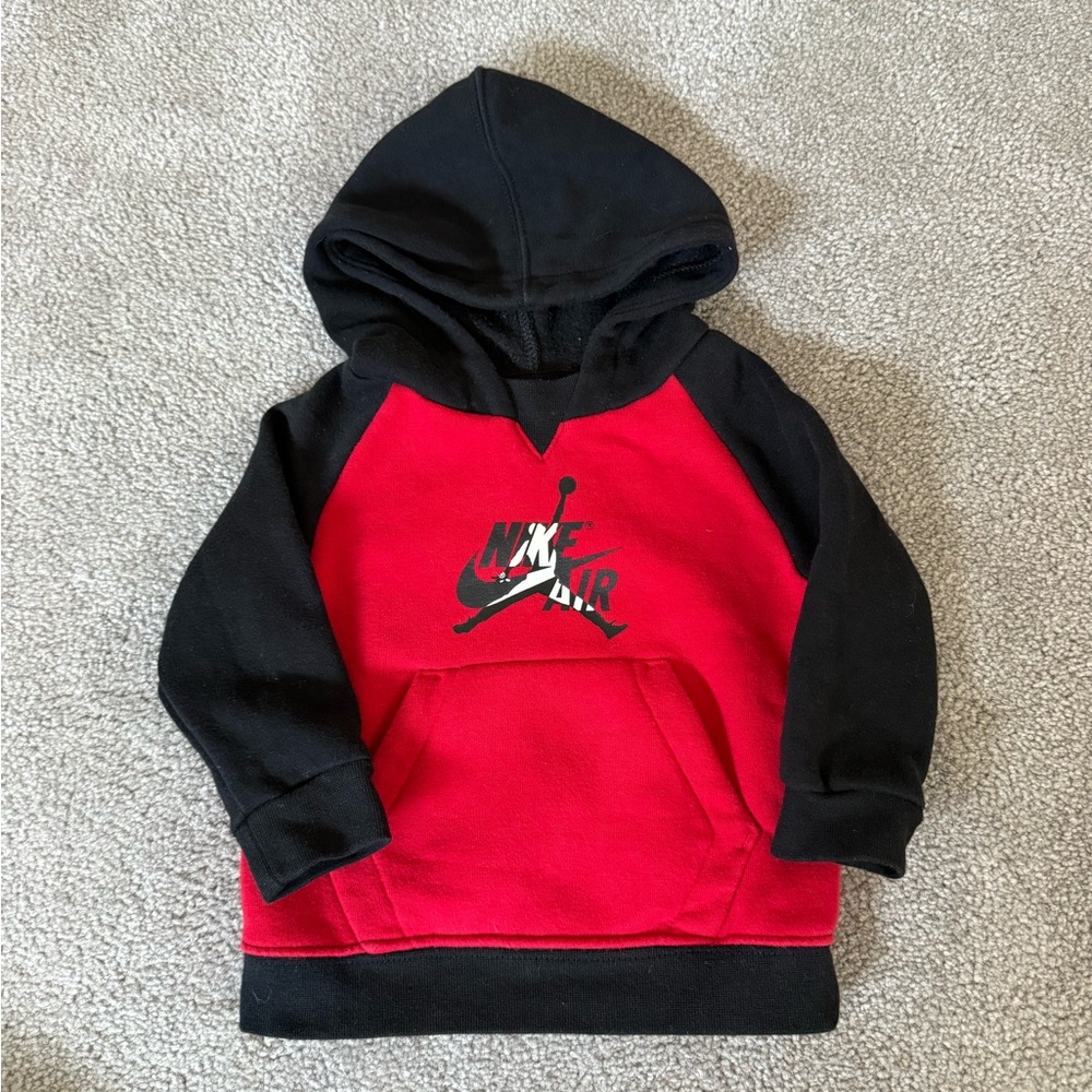 Jordan Kids Red and Black Hoodie